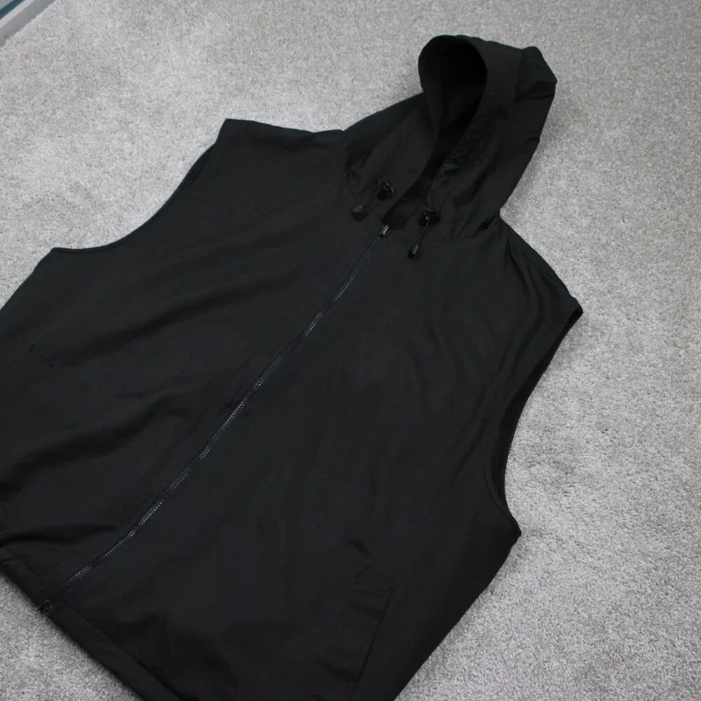Ice Armor Reversible Vest Jacket Mens 2XL XXL Black Hooded Full Zip Coat‎
